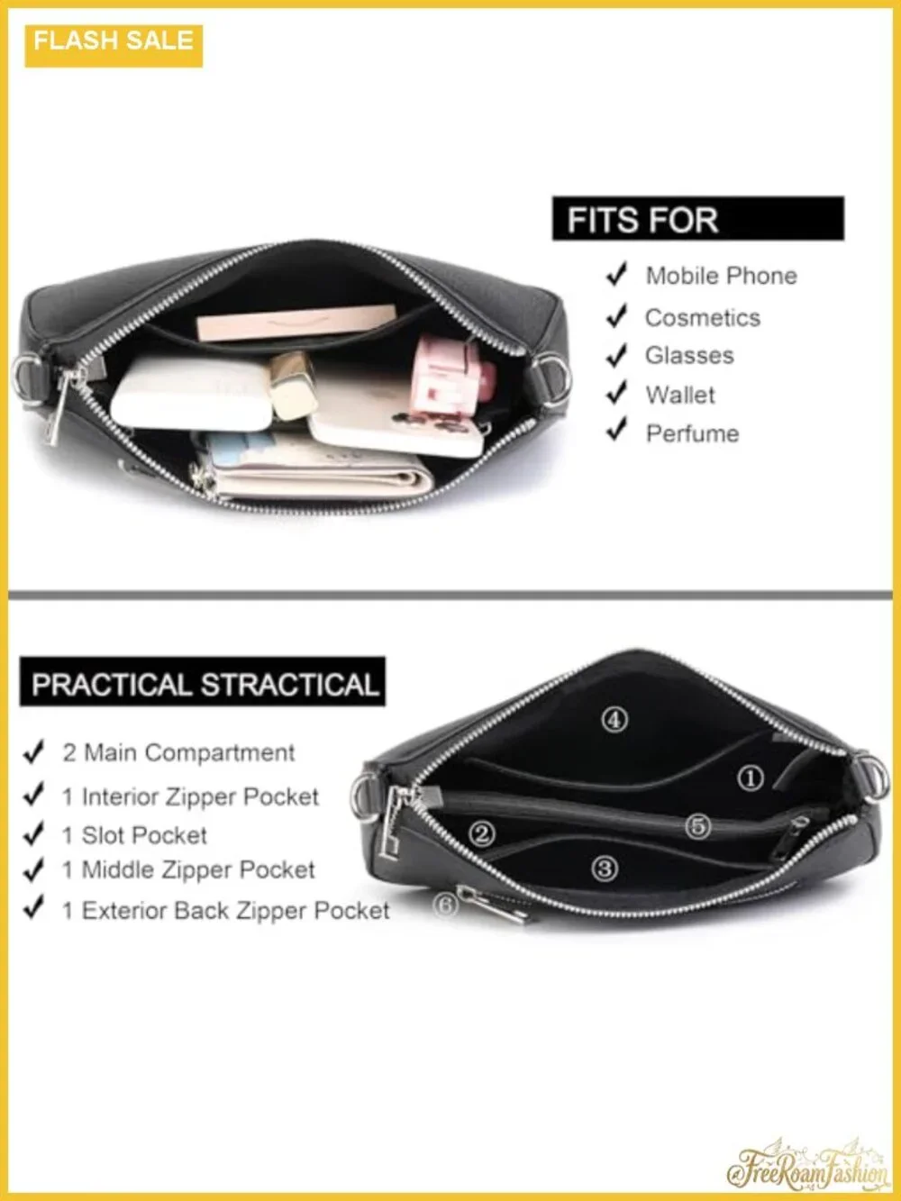PU Leather Hobo Crossbody Bag Large Capacity Shoulder Purse with Adjustable